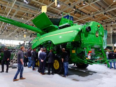 harvester in exhibition hall