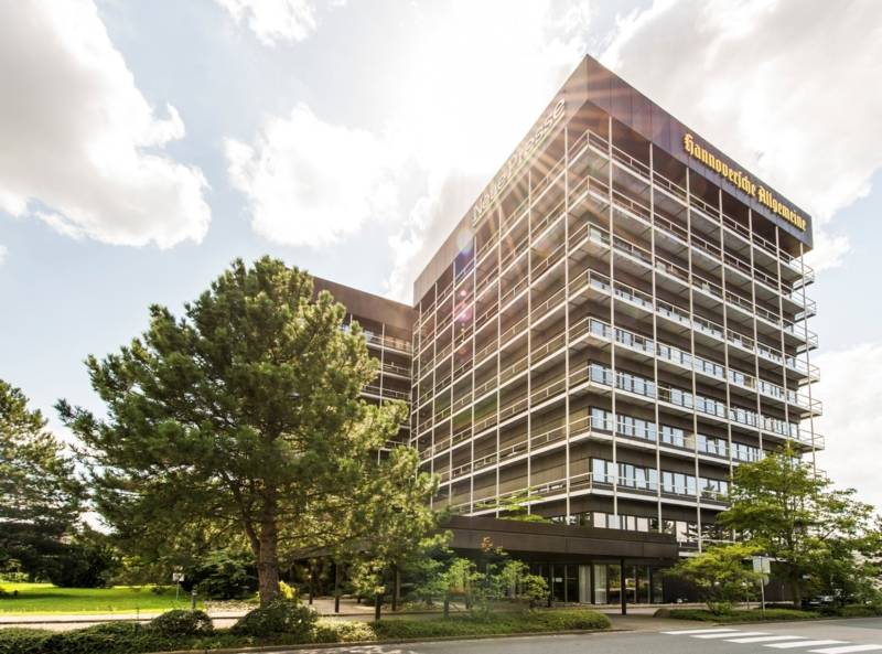 Geb&auml;ude Madsack Mediengruppe mit HAZ und NP in Hannover.